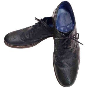 Ted Baker Leather Wingtip Oxford Shoes Black Men's Size 10